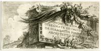 Title page: Roman Antiquities outside Rome drawn and etched by Giambat'ta Piranesi, Venetian Architect.   Part Two.