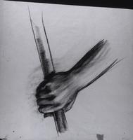 Study for "The Incident", One hand with "rifle"