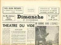 Yves Klein présente: le Dimanche 27 novembre 1960