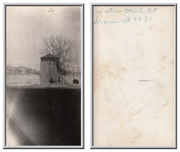 Water Tank at Grinnell, 1936