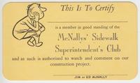 McNallys' Sidewalk Superintendent's Club
