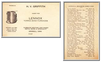 H.V. Griffith Business Card