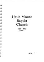 Little Mount Baptist Church, 1854-1982