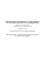 Determining Students’ Postsecondary Plans: A Program Evaluation of the Tools Used by Grinnell High School’s Counseling Departmen
