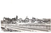 Round house, cyclone, May 9, 1918, Calmar, Iowa