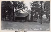 Pioneer log cabin in Fred Maytag Park, Newton, Iowa
