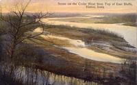 Scene on the Cedar River from Top of East Bluffs, Vinton, Iowa