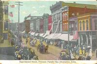 East Second Street, Firemen Parade Day, Muscatine, Iowa