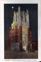 University Hospital, Tower at Night, University of Iowa, Iowa City, Iowa
