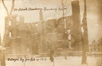 St. Patrick's Academy destroyed by fire February 18, 1910, Danbury, Iowa