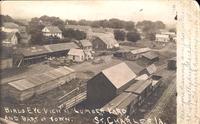 Birds Eye View of Lumber Yard and Part of Town, St. Charles, Iowa