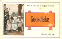 You'll Find Us a Happy Bunch at Gooselake, Better Join Us, Goose Lake, Iowa