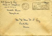 Jimmy Ley to Mr. and Mrs. W. E. Ley - January 6, 1943