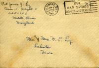 Jimmy Ley to Mr. and Mrs. W. E. Ley - January 9, 1943
