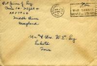 Jimmy Ley to Mr. and Mrs. W. E. Ley - January 12, 1943