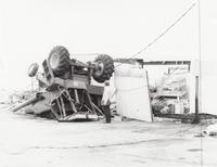 Overturned Combine After 1978 Tornado