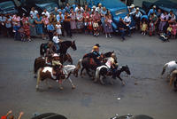 Six People on Horseback in 1949 Grinnell Day Parade