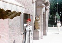 Woman with Red Hat at the 1949 Grinnell Day Celebration