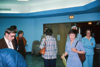 People Mingling at "Grinnell in the '80s" Lecture