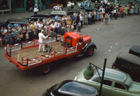 Man Playing the Chimes in 1948 Grinnell Day Parade