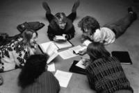 Students studying, 1988