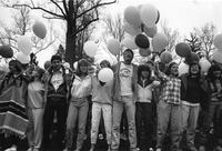 Students Preparing for Balloon Release