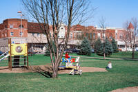 Child Playing on Central Park Playground