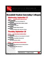 Rosenfield Student Internship Colloquia