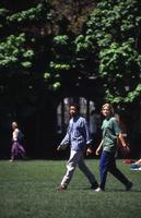 Students Walk Across Mac Field 