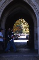 Students Walk Past the Gates Archway