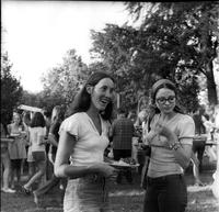 Students eating some BBQ