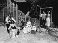 Students performing in a play