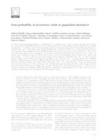 Does probability of occurrence relate to population dynamics?