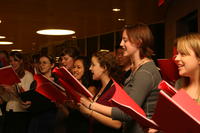 Singing in Joe Rosenfield '25 Center