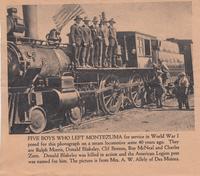 World War I Soldiers and Steam Locomotive