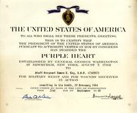 Purple Heart Certificate