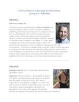 Diverse Paths of Leadership and Innovation: Spring 2019 Schedule