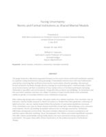 Facing Uncertainty: Norms and Formal Institutions as Shared Mental Models