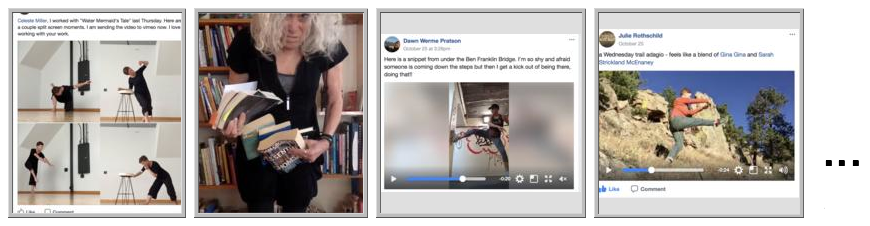 Screenshots from video response posts