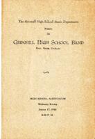 Grinnell High School Band Concert, January 17, 1940