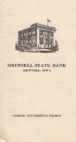 Grinnell State Bank Condensed Statement 1931