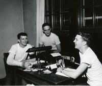 Students Do Homework Together in Men's Hall Room