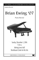Brian Ewing '07 piano recital