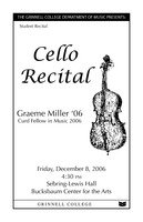 Cello recital