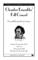 Chamber Ensembles' fall concert