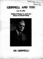 Grinnell and You, JUne 10, 1921