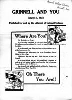 Grinnell and You, August 1, 1921