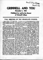 Grinnell and You, December 1, 1921