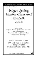 Noyce String Master Class and Concert 2006
