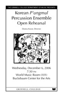 Korean P'ungmul Percussion Ensemble Open Rehearsal